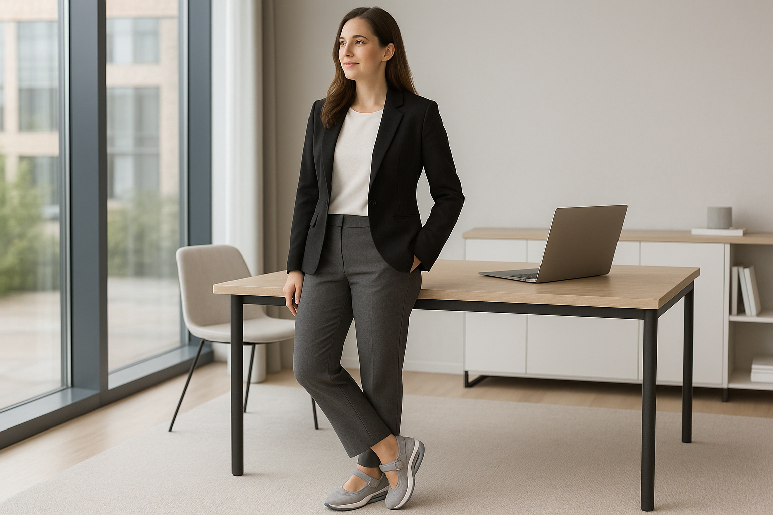 Donna professionale che indossa OrthoAir al lavoro