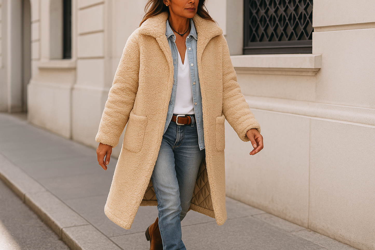 Reverso con pelliccia fuori